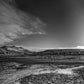 Iceland at Night, Ring Road, Black and White Photography, Road Trip, Scenery, Mountain Art, Starry Night, Monochromatic Art, Digital Print