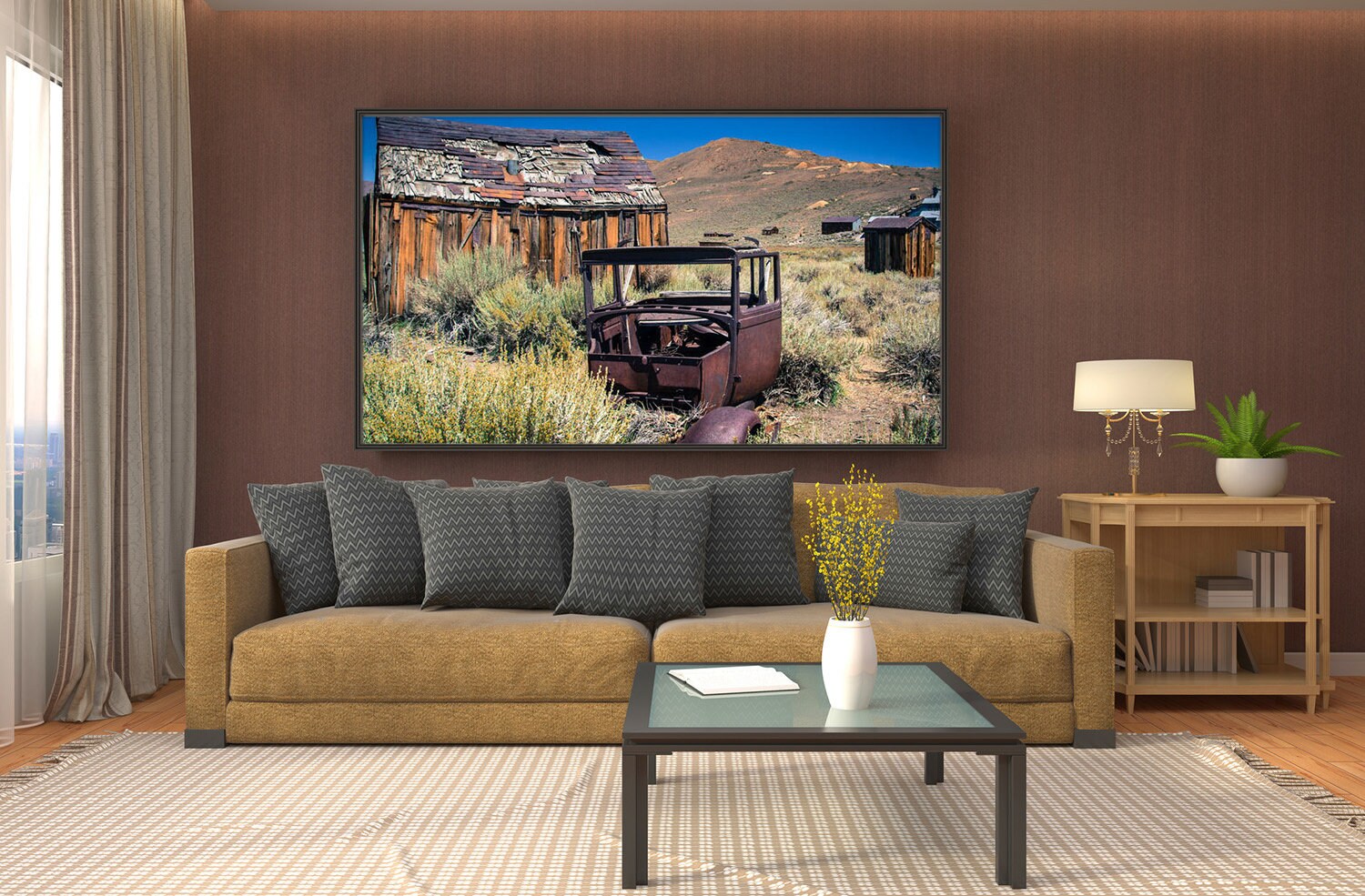 Ghosts of Bodie #1, Ghost Town, Model A Ford, California Wall Art, Vintage Car Art, Classic Car Decor, Abandoned Town Art, Man Cave Decor