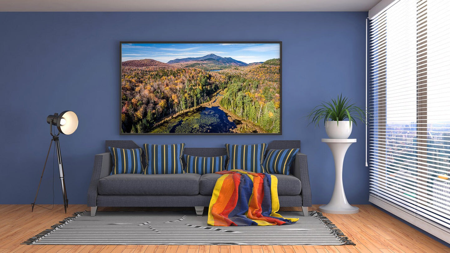 Fall Color, Adirondacks, Whiteface Mountain, Aerial Photography, Nature Photography Prints, Adventure Print, Landscape Wall Art