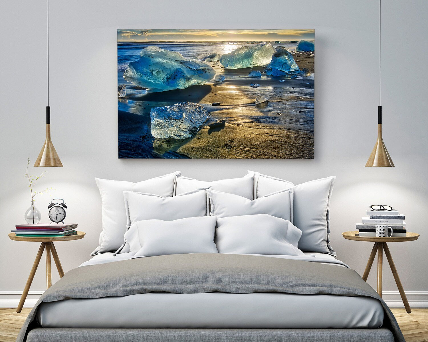 Diamond Beach - Iceland Photography, Nature Photography, Sea Photography, Icelandic Photography, Office Wall Art, Metal Wall Art
