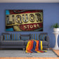Vintage Liquor Sign, Neon Sign, Mid Century Modern Art, Digital Art Print, Retro Wall Art, Vintage Prints, Bar Art