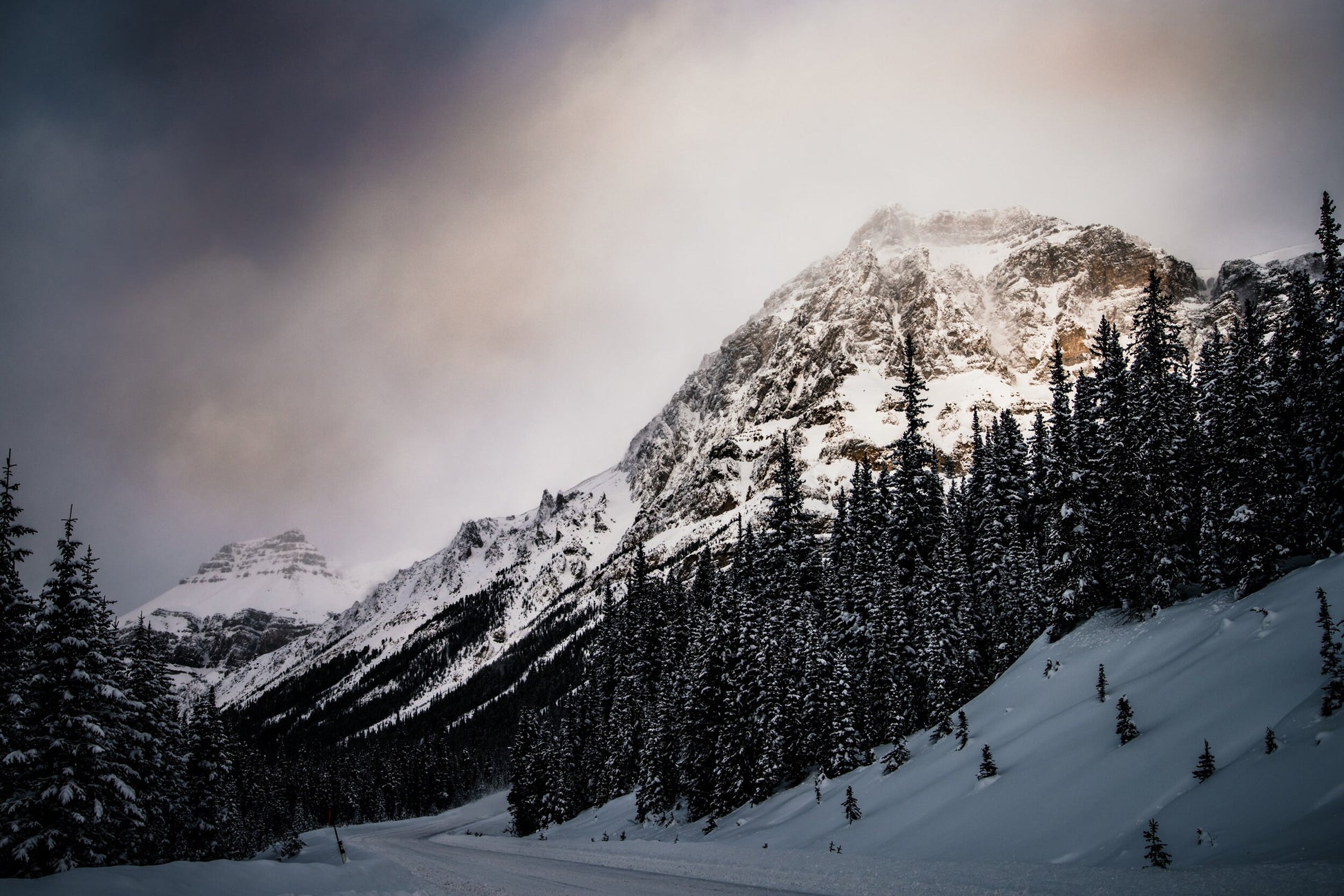 Moody Mountain in Banff, Canada - Landscape Photography, Moraine Lake, Wall Decor
