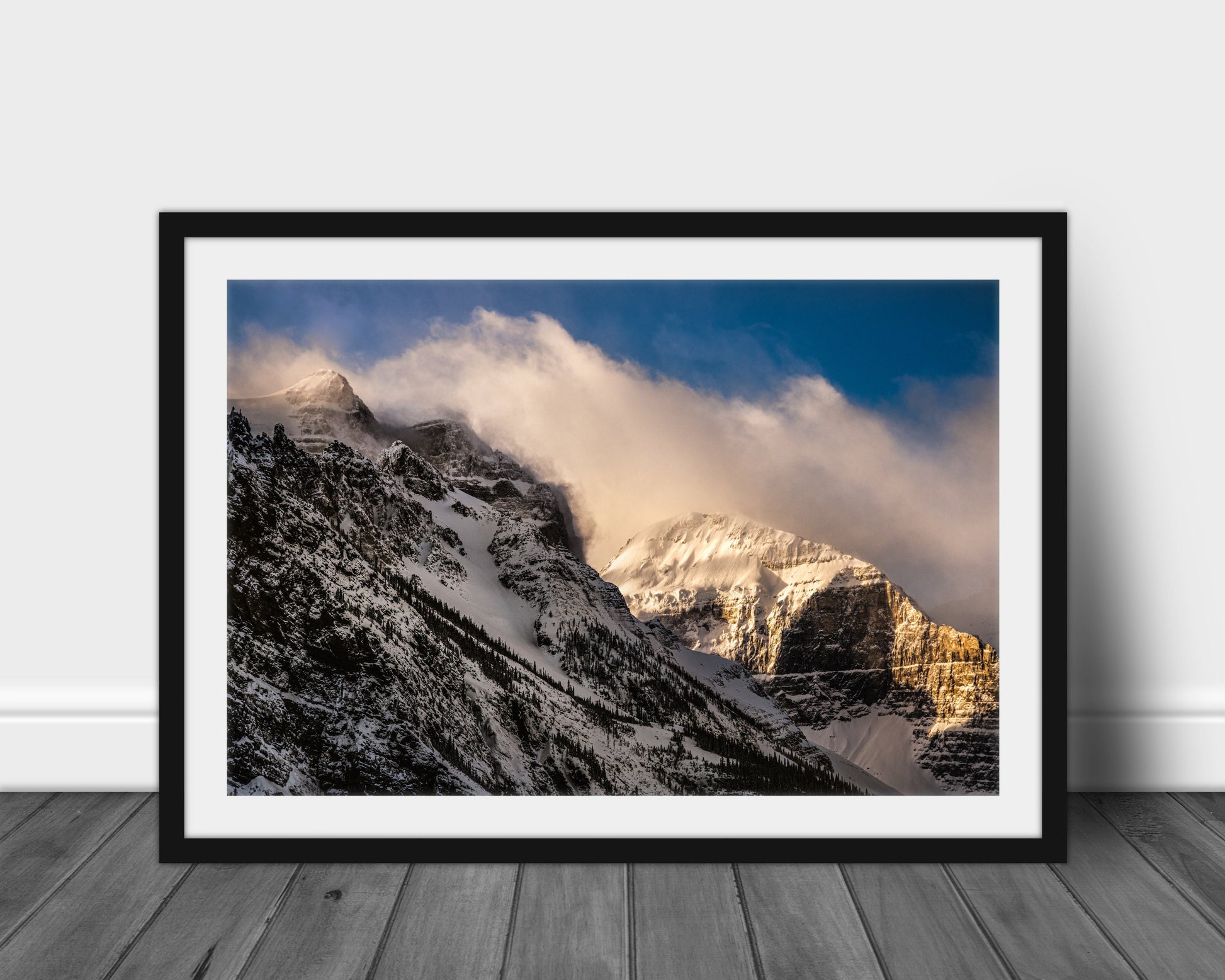 Moody Mountain in Banff, Canada - Landscape Photography, Moraine Lake, Banff National Park, Color Print