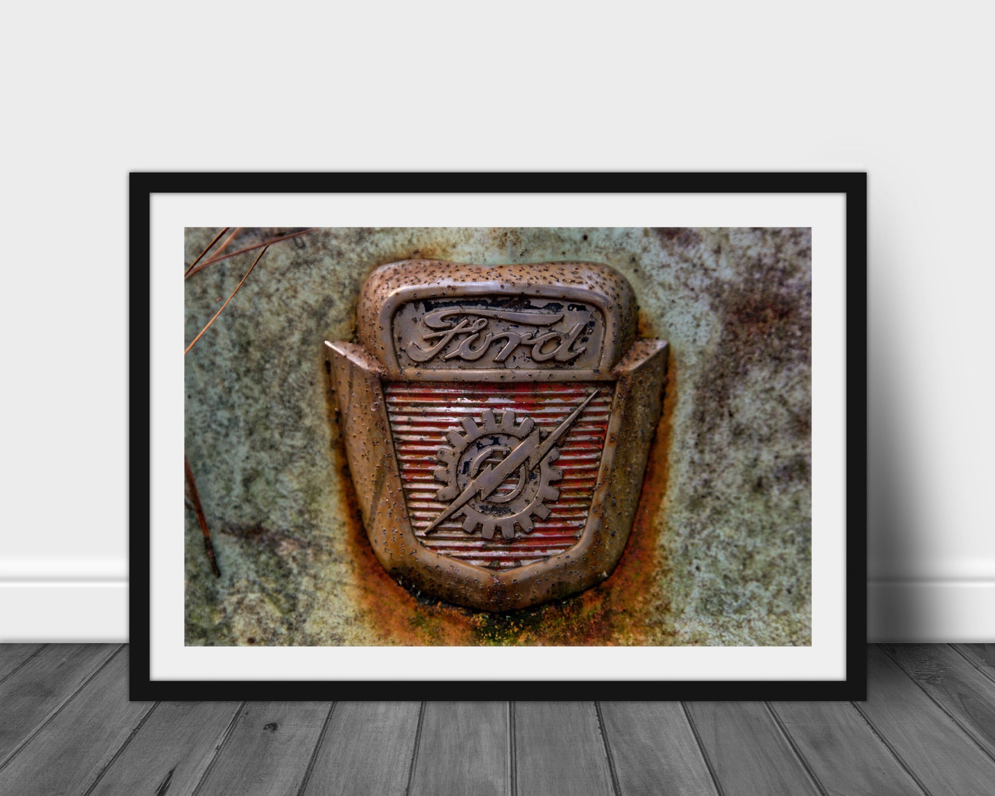 Ford Emblem Photography - Gift for men, Office wall art, Metal wall art, Man Cave Photography