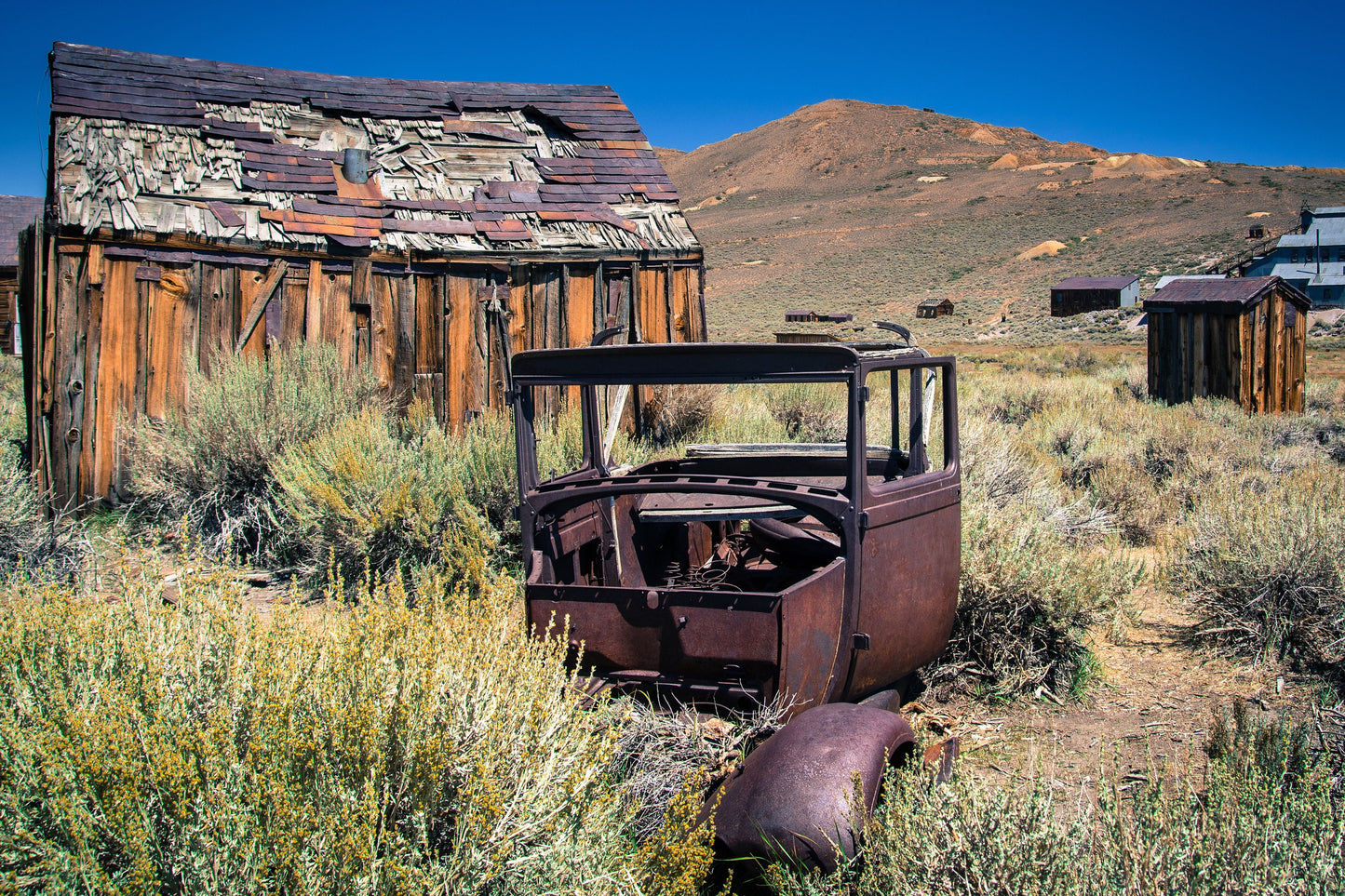 Ghosts of Bodie #1, Ghost Town, Model A Ford, California Wall Art, Vintage Car Art, Classic Car Decor, Abandoned Town Art, Man Cave Decor