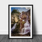 Glacier National Park, Logans Pass Falls, Silver Art Print, Landscape Photography, Waterfall Art, Mountain Wall Art,Digital Print,Home Gifts