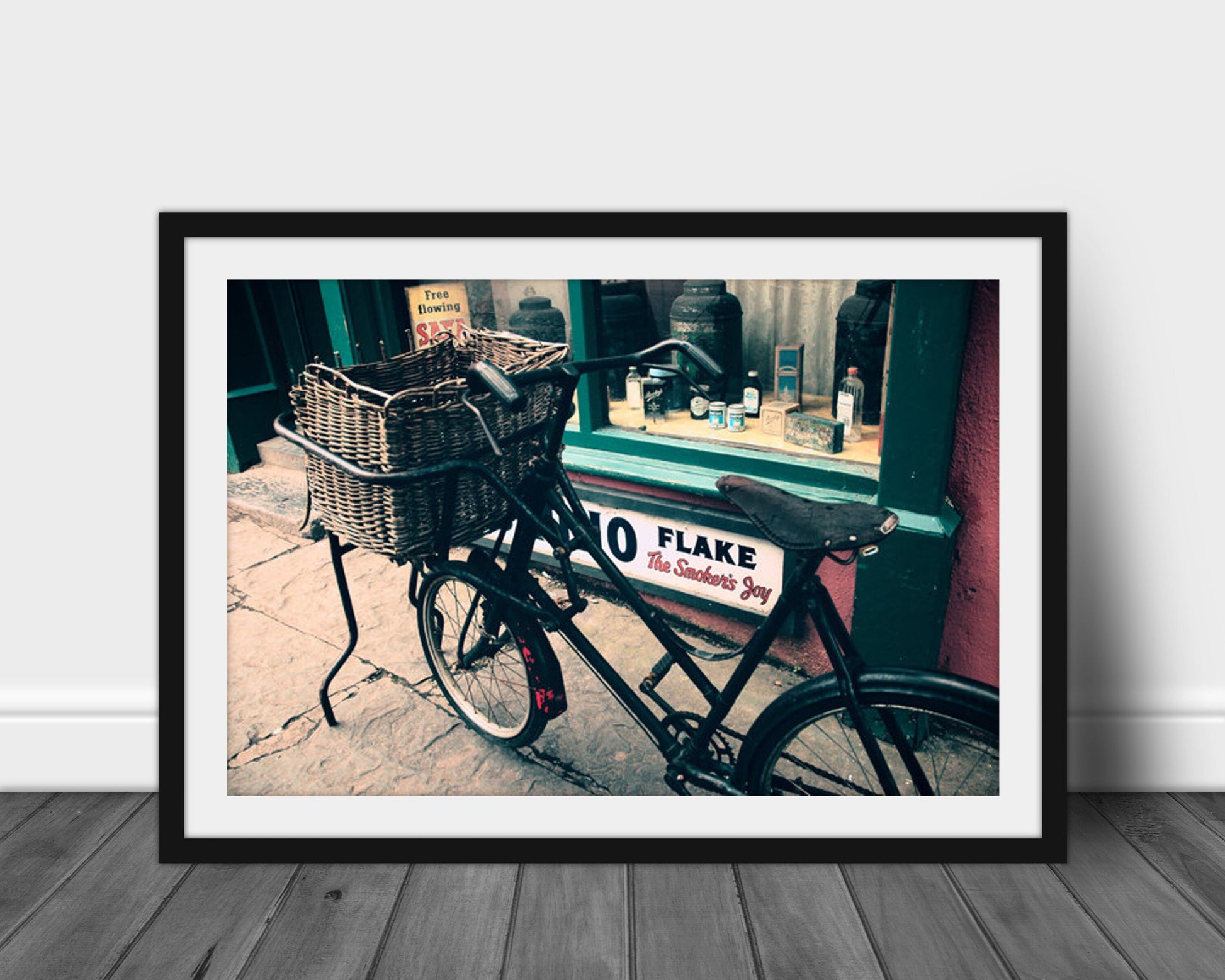 Street Bikes at Bunratty #1, Ireland Photography, Irish Art, Bicycle Wall Art, Bicycle Basket, Digital Print, Home Decor Wall Art, Photo Art