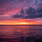 Red Sunset - Jekyll Island, GA - Nature Art Prints, Ocean Photography, Sea, Beach Print, Sunset