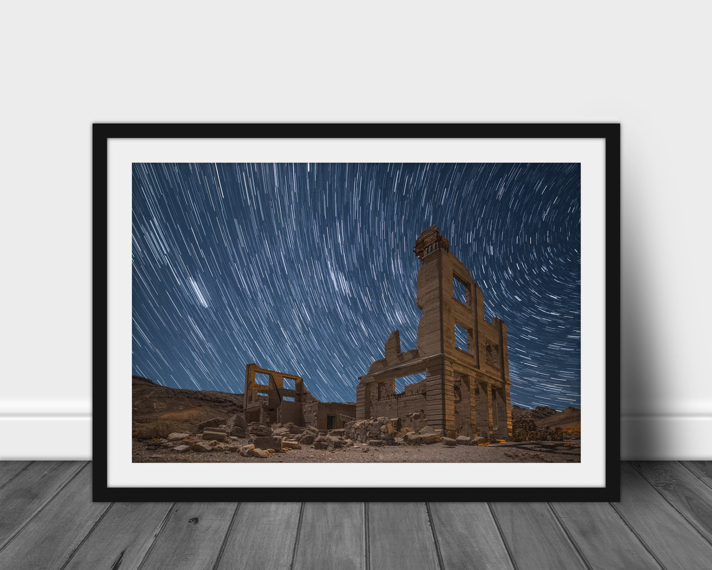 Rhyolite, Nevada - Star Trails, Night, Milky Way, Nature Photography Prints, Landscape Wall Art