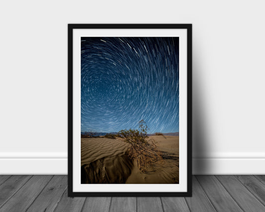 Death Valley, CA - Star Trails, Night, Milky Way, Nature Photography Prints, Landscape Wall Art
