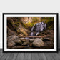 Moss Glenn Waterfall, Vermont Photography Silver Art Print, Landscape Photography, Waterfall Art