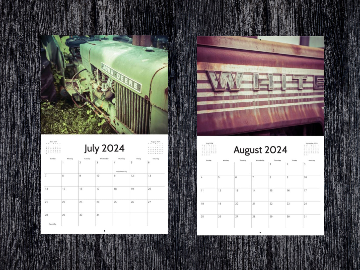 Vintage Tractors 2024 - 12 Month Wall Calendar